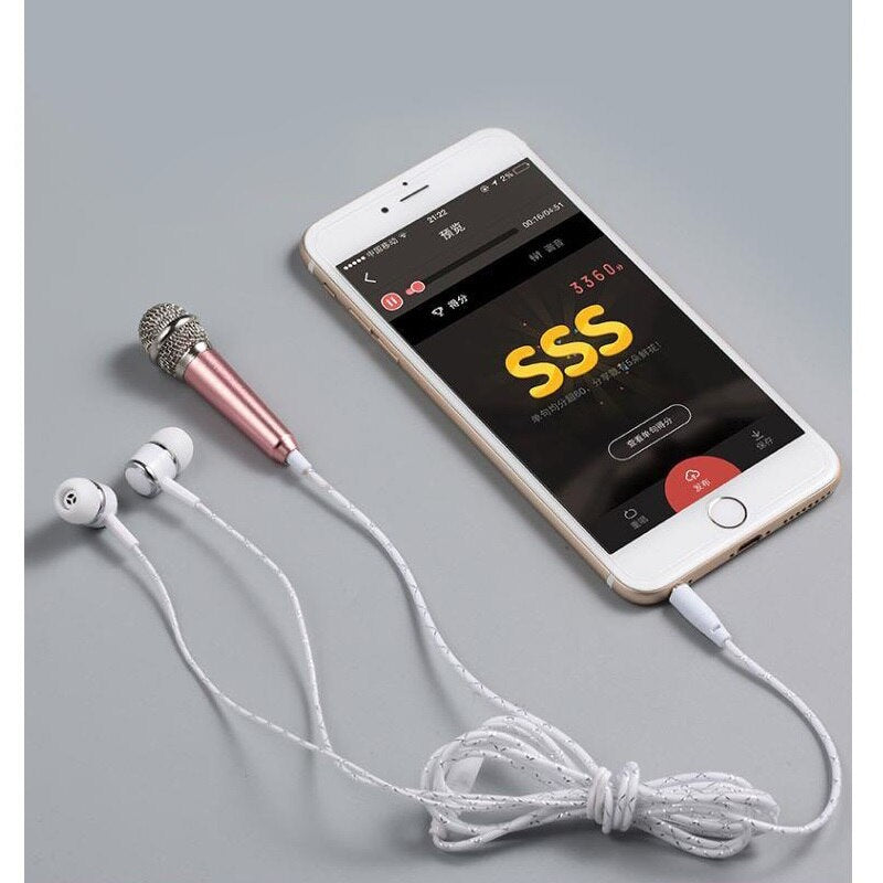 HD Sound 3.5mm Mini Jack Microphone with Earphones by HitMyNeed