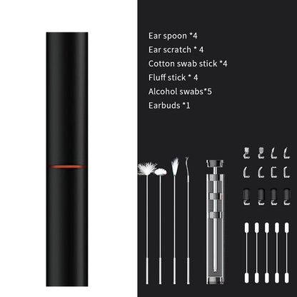 HD WiFi Ear Cleaning Otoscope with Camera black by HitMyNeed
