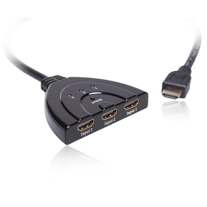 HDMI 3-Port Extension Switch with Built-In Cable by HitMyNeed