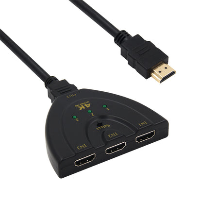 HDMI 3-Port Switch Splitter 4K with Manual Selector by HitMyNeed