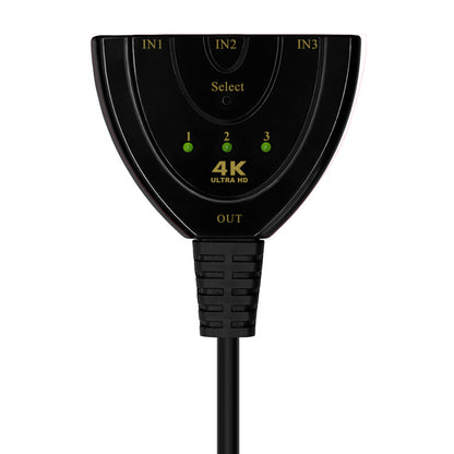 HDMI 3-Port Switch Splitter 4K with Manual Selector by HitMyNeed