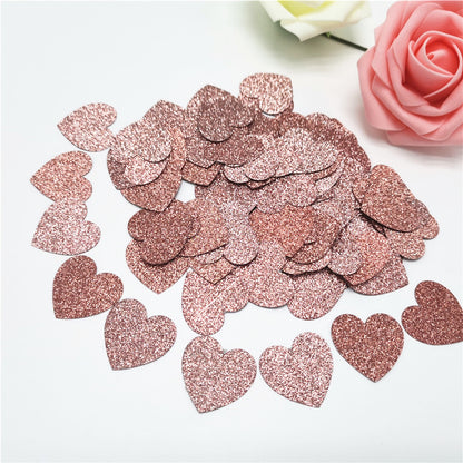 Heart Confetti Party Decor, Cardstock, 100 Pcs las01-rose-gold by HitMyNeed