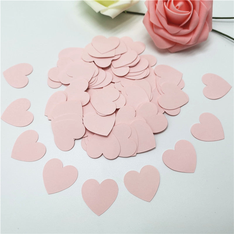 Heart Confetti Party Decor, Cardstock, 100 Pcs las02-pink by HitMyNeed