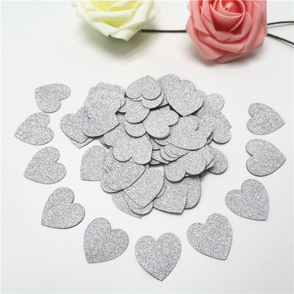 Heart Confetti Party Decor, Cardstock, 100 Pcs las05-silver by HitMyNeed
