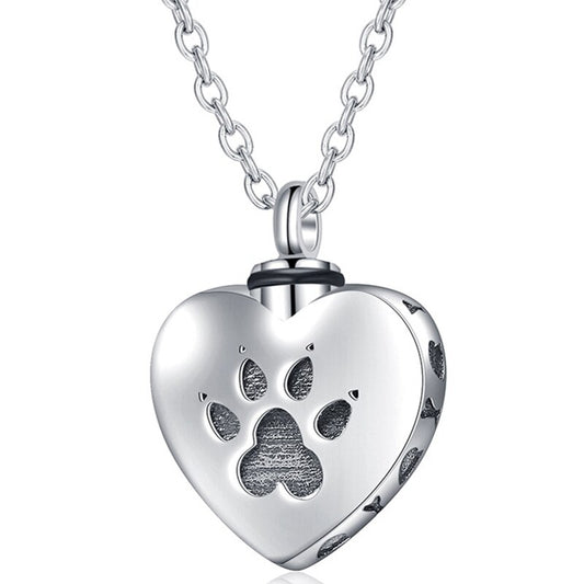 Heart-Shaped Dog Ash Necklace Wearable Urn by HitMyNeed