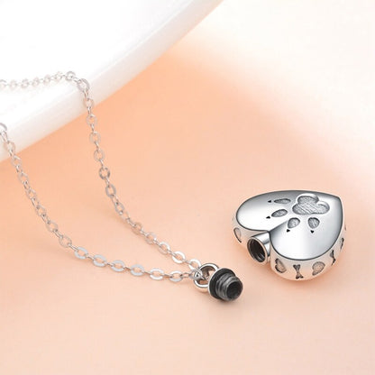 Heart-Shaped Dog Ash Necklace Wearable Urn by HitMyNeed