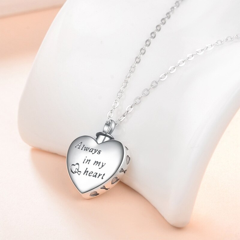Heart-Shaped Dog Ash Necklace Wearable Urn by HitMyNeed