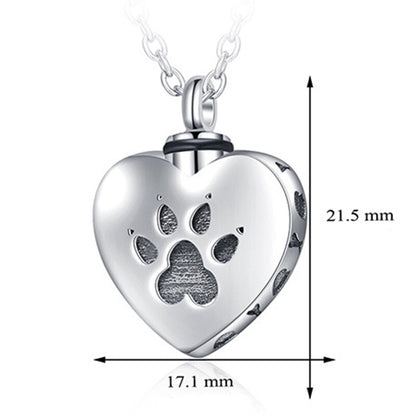 Heart-Shaped Dog Ash Necklace Wearable Urn by HitMyNeed