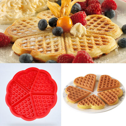 Heart-Shaped Food-Grade Silicone Waffle Mold by HitMyNeed