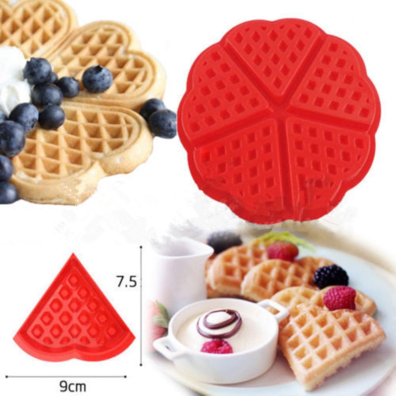 Heart-Shaped Food-Grade Silicone Waffle Mold by HitMyNeed