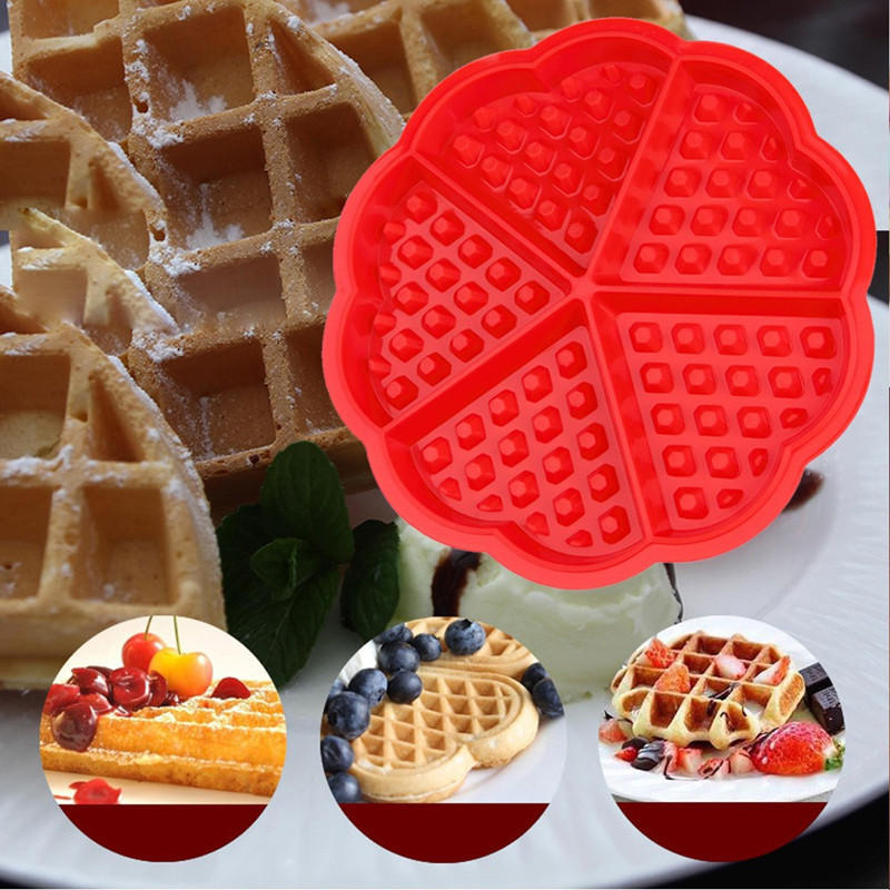 Heart-Shaped Food-Grade Silicone Waffle Mold by HitMyNeed