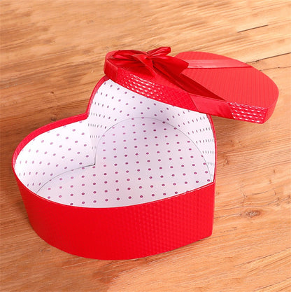 Heart Shaped Gift Boxes Set of 3 with Lids and Bows by HitMyNeed