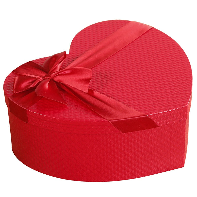 Heart Shaped Gift Boxes Set of 3 with Lids and Bows by HitMyNeed