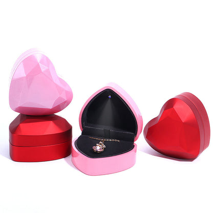 Heart Shaped LED Light Up Ring & Necklace Box by HitMyNeed