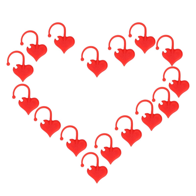 Heart-Shaped Locking Stitch Markers, 50 Pack by HitMyNeed
