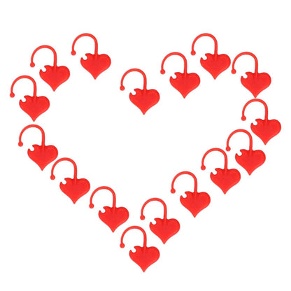 Heart-Shaped Locking Stitch Markers, 50 Pack by HitMyNeed