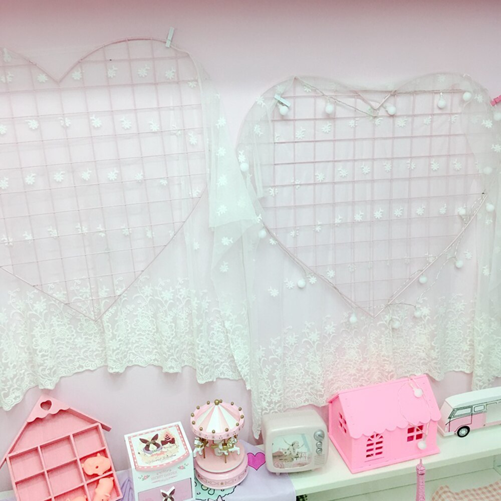 Heart Shaped Metal Wall Grid Panel Organizer by HitMyNeed