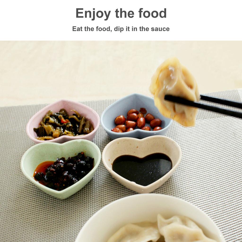 Heart Shaped Serving Bowl - Wheat Fiber Tableware by HitMyNeed