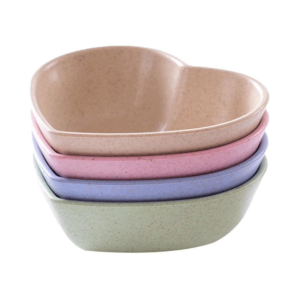 Heart Shaped Serving Bowl - Wheat Fiber Tableware by HitMyNeed