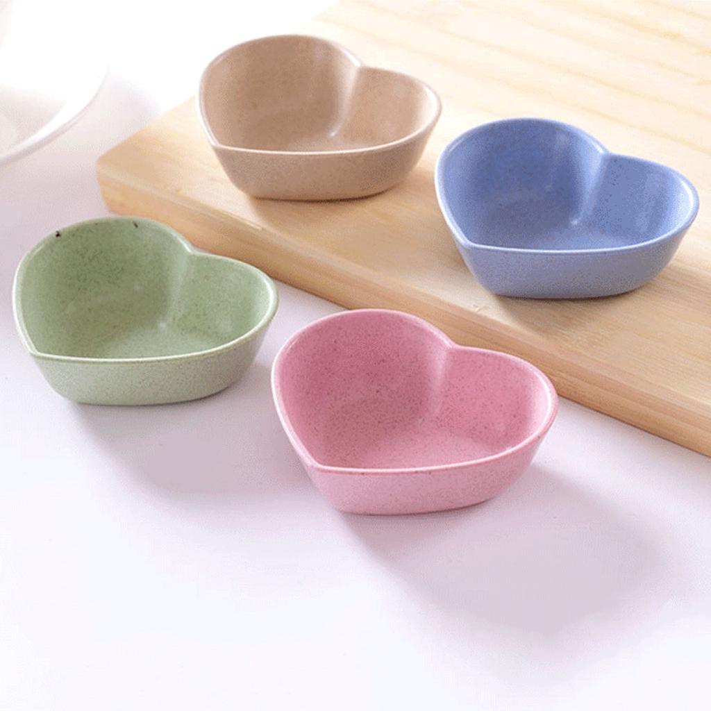 Heart Shaped Serving Bowl - Wheat Fiber Tableware by HitMyNeed