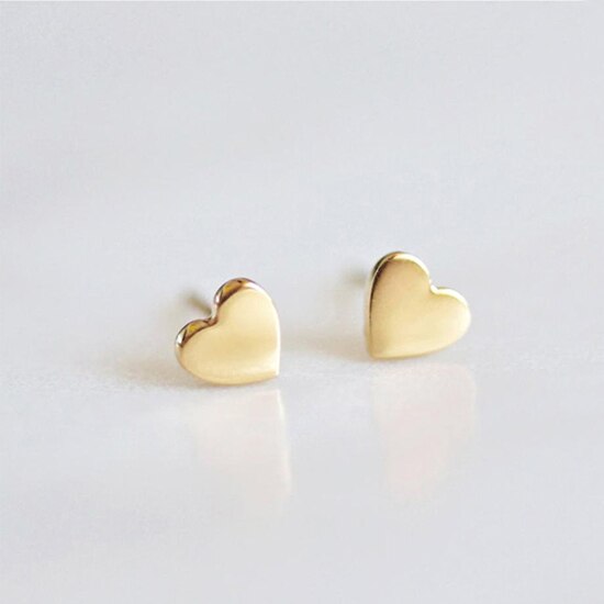 Heart Shaped Stainless Steel Stud Earrings by HitMyNeed