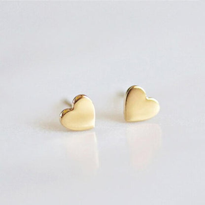 Heart Shaped Stainless Steel Stud Earrings by HitMyNeed