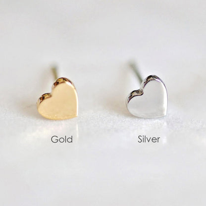 Heart Shaped Stainless Steel Stud Earrings by HitMyNeed