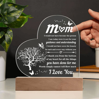 Heart Transparent Acrylic Ornament Gift for Mom by HitMyNeed