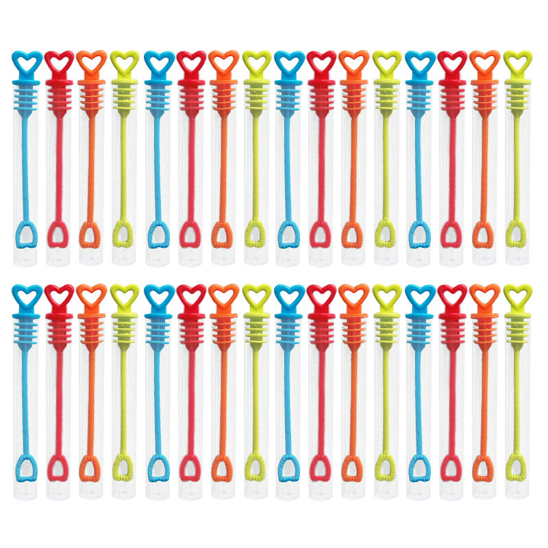 Heart Wand Empty Bubble Bottles, 50 Pack colorful by HitMyNeed
