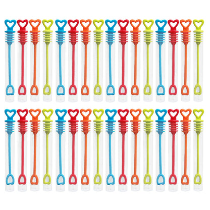 Heart Wand Empty Bubble Bottles, 50 Pack colorful by HitMyNeed