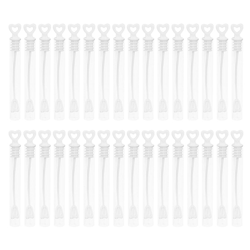 Heart Wand Empty Bubble Bottles, 50 Pack white by HitMyNeed