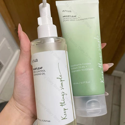 Heartleaf Cleansing Oil & Foam Korean Skincare Set by HitMyNeed