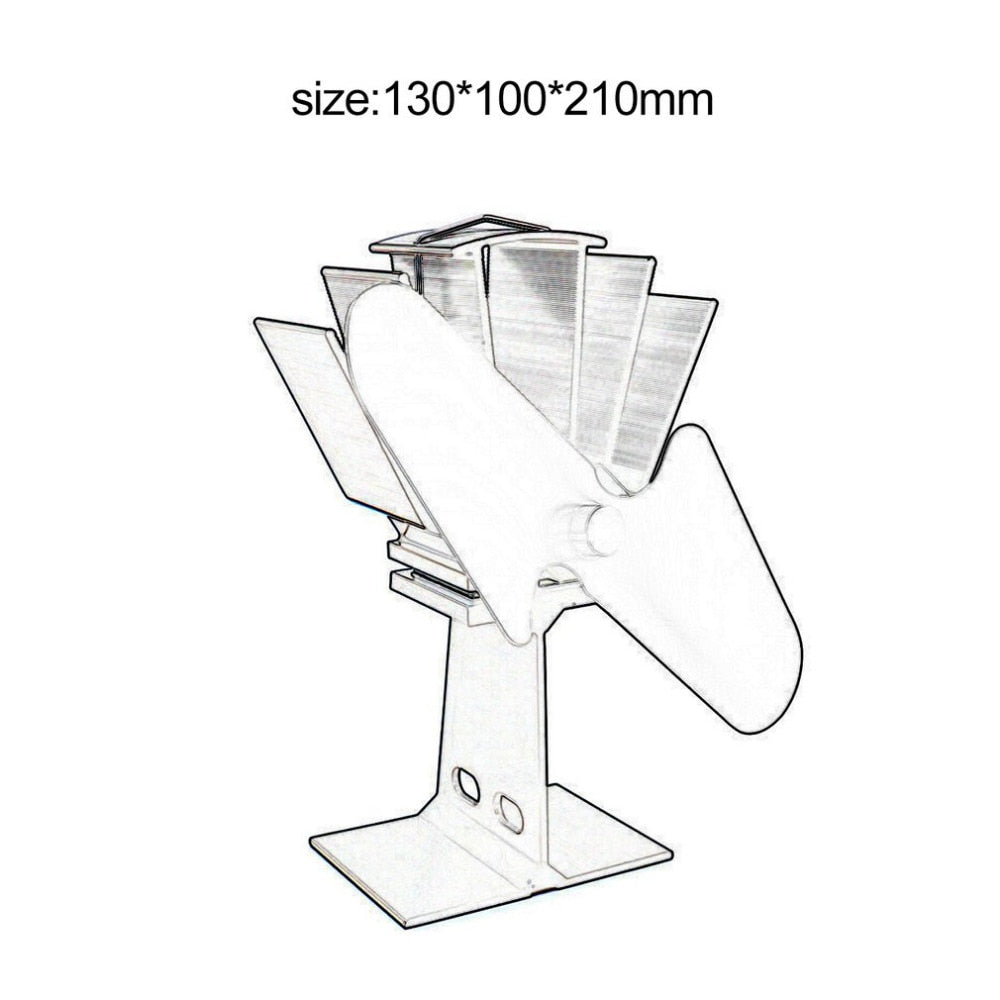 Heat Powered Stove Fan with Double Blade by HitMyNeed