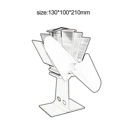 Heat Powered Stove Fan with Double Blade by HitMyNeed