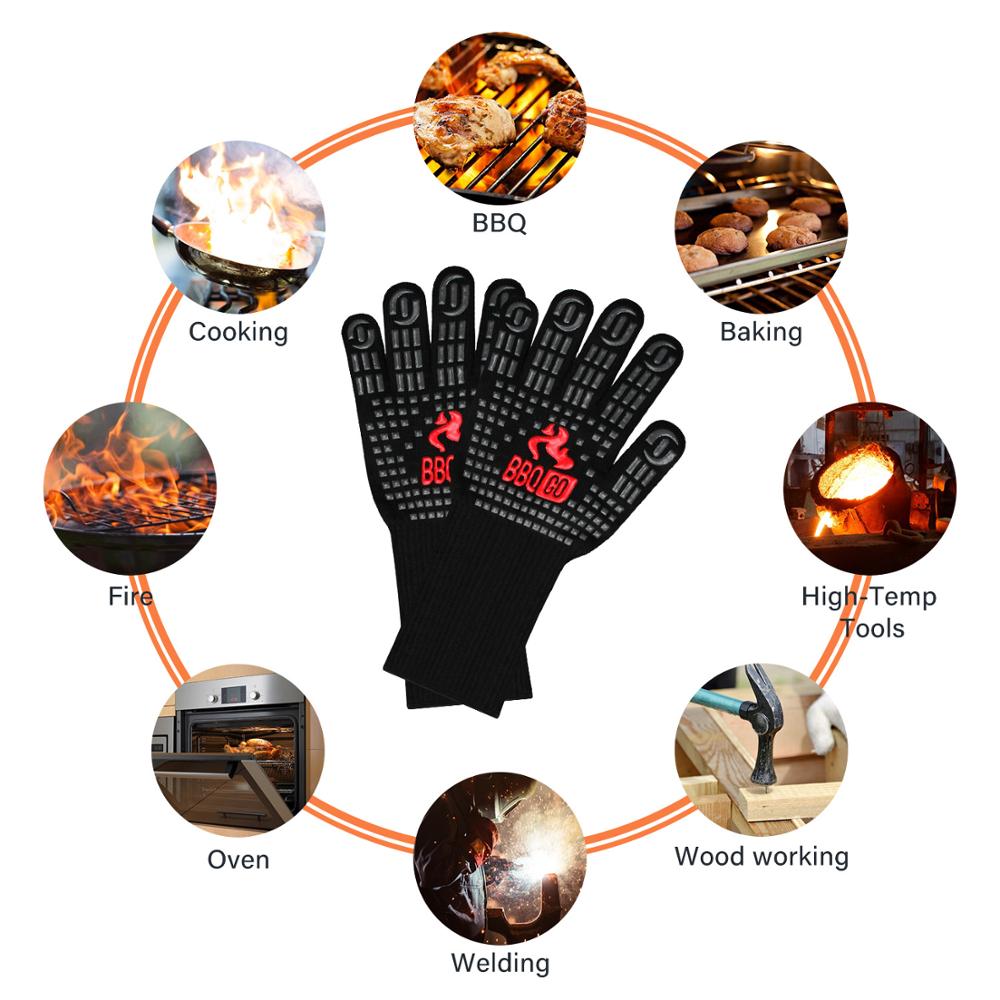 Heat-Resistant Barbecue Grilling Gloves (1 Pair) by HitMyNeed