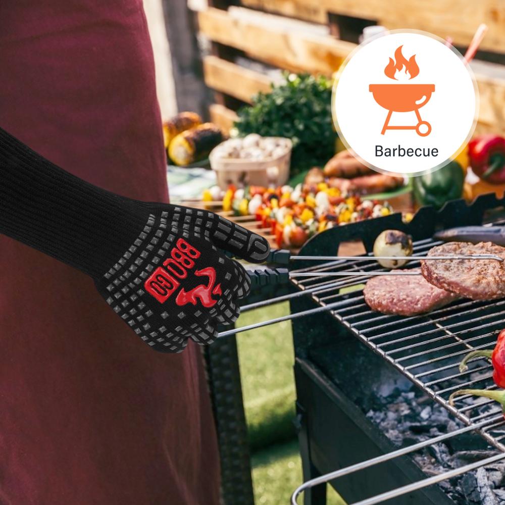 Heat-Resistant Barbecue Grilling Gloves (1 Pair) by HitMyNeed