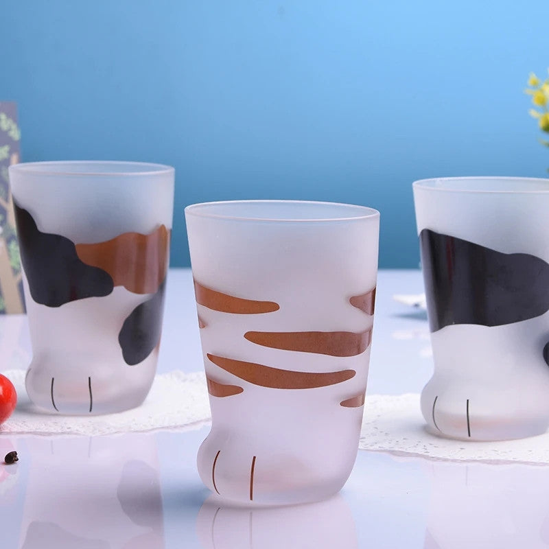 Heat Resistant Cat Paw Borosilicate Glass Cup 300ml by HitMyNeed