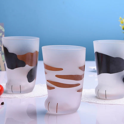 Heat Resistant Cat Paw Borosilicate Glass Cup 300ml by HitMyNeed