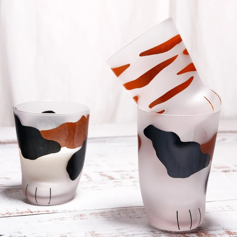 Heat Resistant Cat Paw Borosilicate Glass Cup 300ml by HitMyNeed