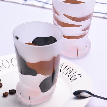 Heat Resistant Cat Paw Borosilicate Glass Cup 300ml by HitMyNeed