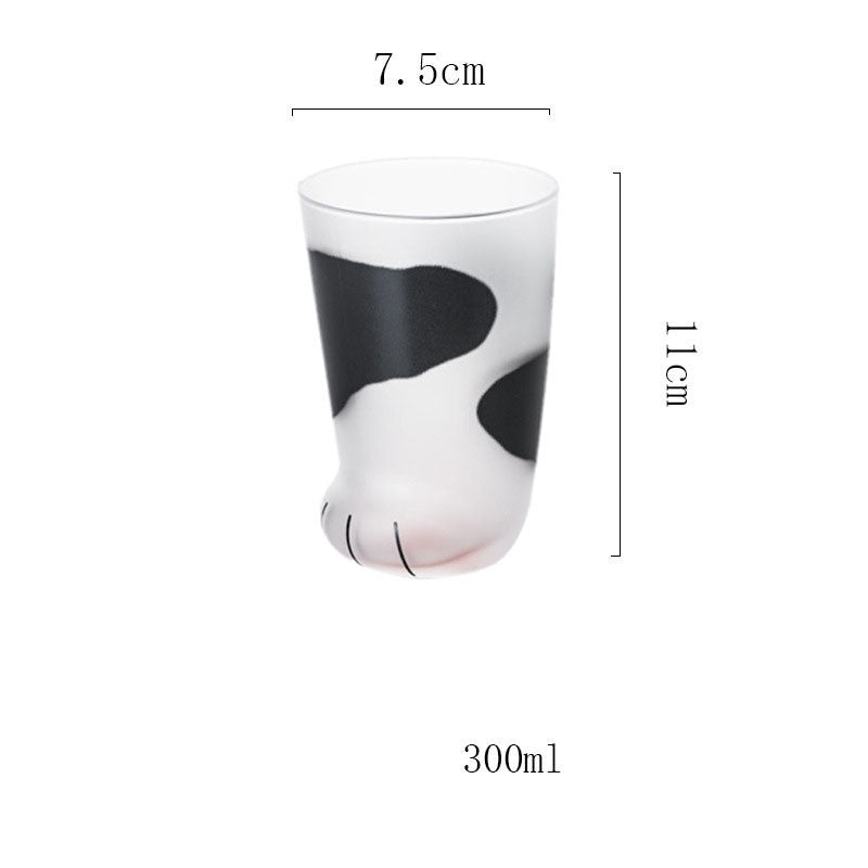 Heat Resistant Cat Paw Borosilicate Glass Cup 300ml by HitMyNeed