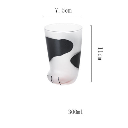 Heat Resistant Cat Paw Borosilicate Glass Cup 300ml by HitMyNeed