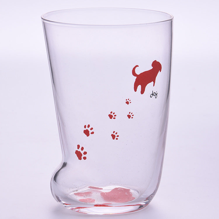 Heat Resistant Cat Paw Borosilicate Glass Cup 300ml d by HitMyNeed