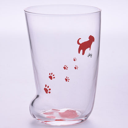 Heat Resistant Cat Paw Borosilicate Glass Cup 300ml d by HitMyNeed