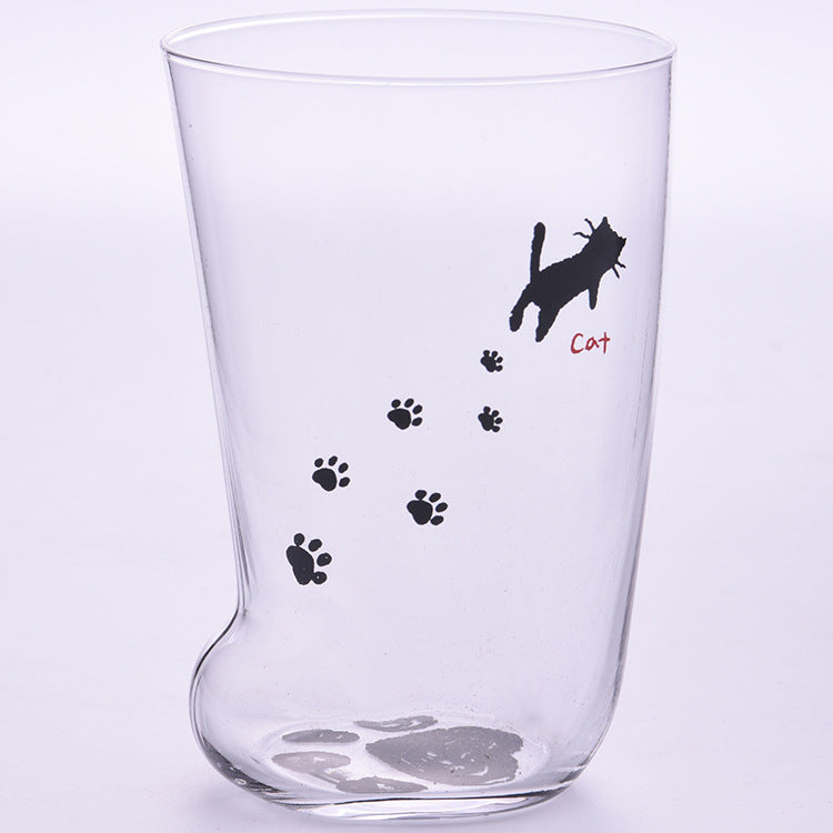 Heat Resistant Cat Paw Borosilicate Glass Cup 300ml e by HitMyNeed