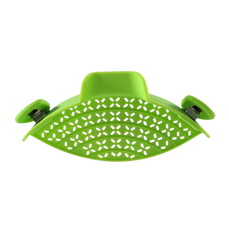 Heat Resistant Clip On Pot Strainer green by HitMyNeed