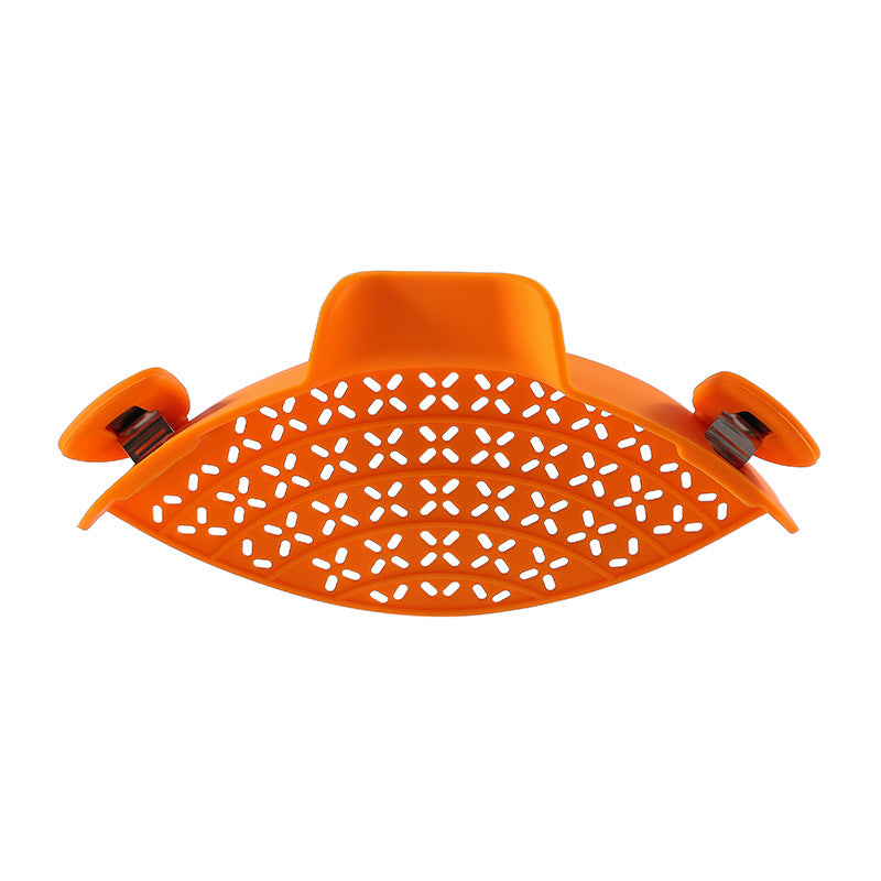 Heat Resistant Clip On Pot Strainer orange by HitMyNeed