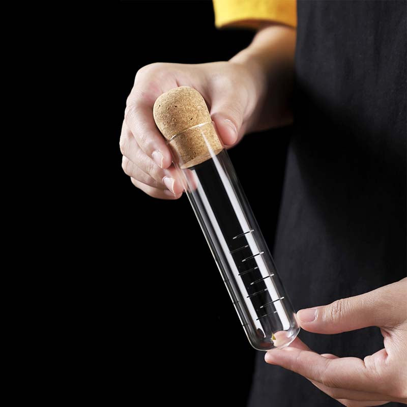 Heat Resistant Glass Tea Tube Infuser with Cork Lid by HitMyNeed