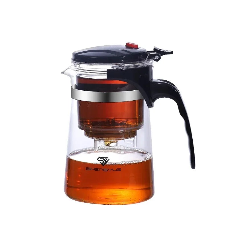 Heat Resistant Glass Teapot with One-Click Filter 1200ml by HitMyNeed
