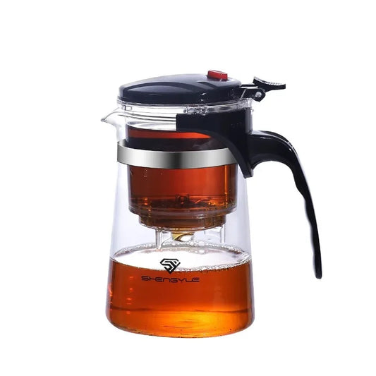 Heat Resistant Glass Teapot with One-Click Filter 1200ml by HitMyNeed